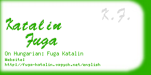katalin fuga business card